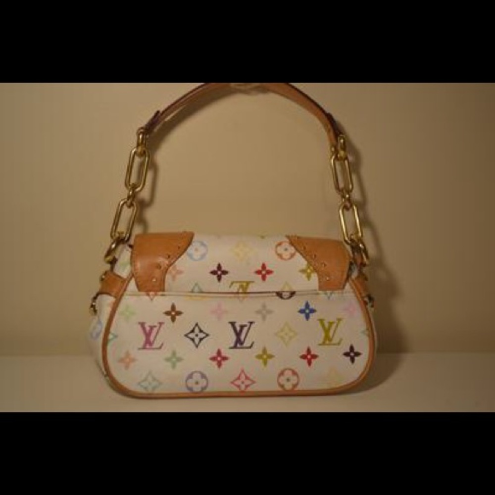 LOUIS VUITTON WHITE MULTICOLOR MARILYN HANDBAG